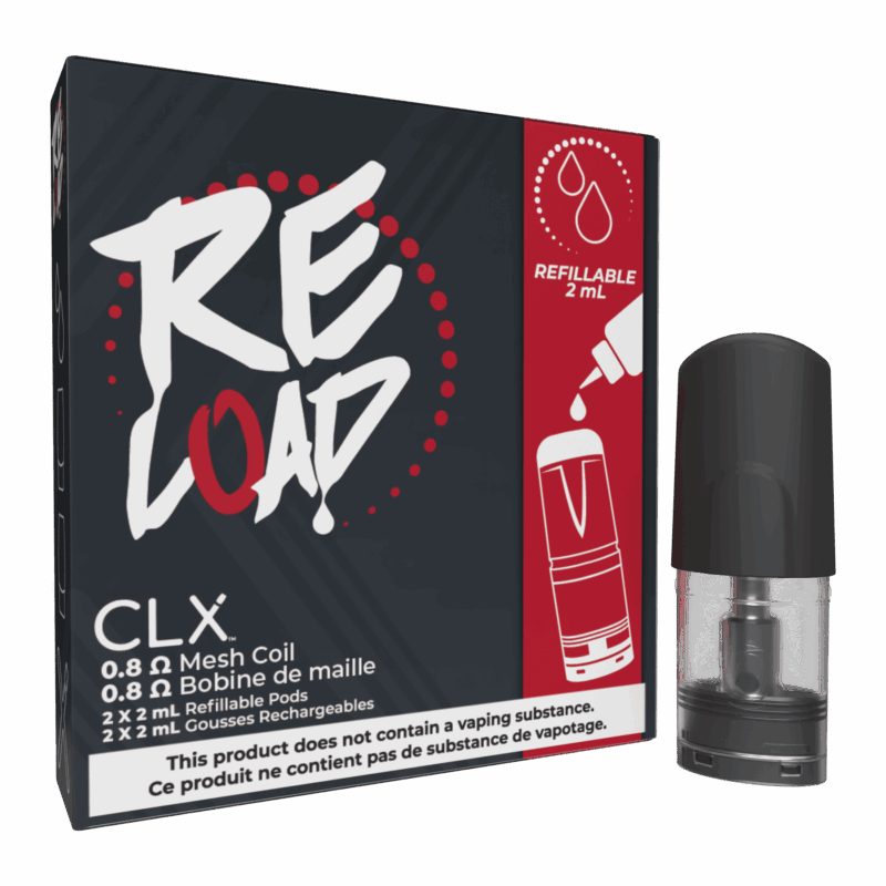 CLX Pods, Refillable Pods, Nic salt.