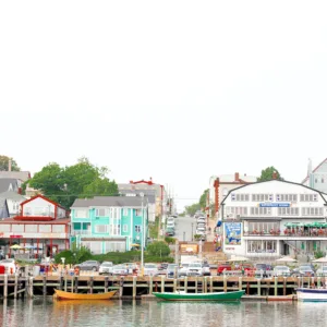 A photograph of some houses in Nova Scotia