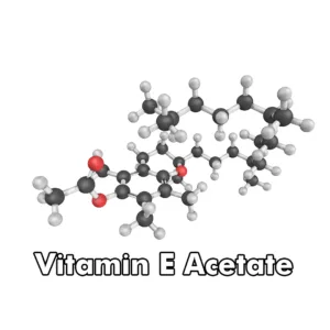 Image of the structure of a vitamin E Acetate molecule