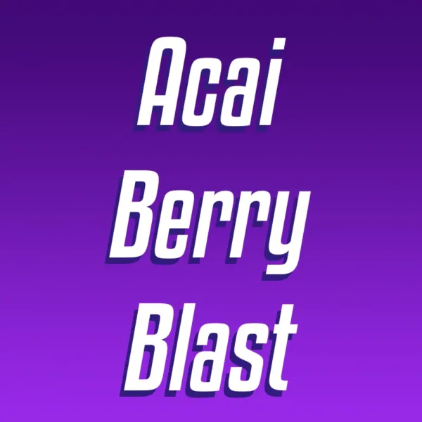 Acai Berry Blast over purple background