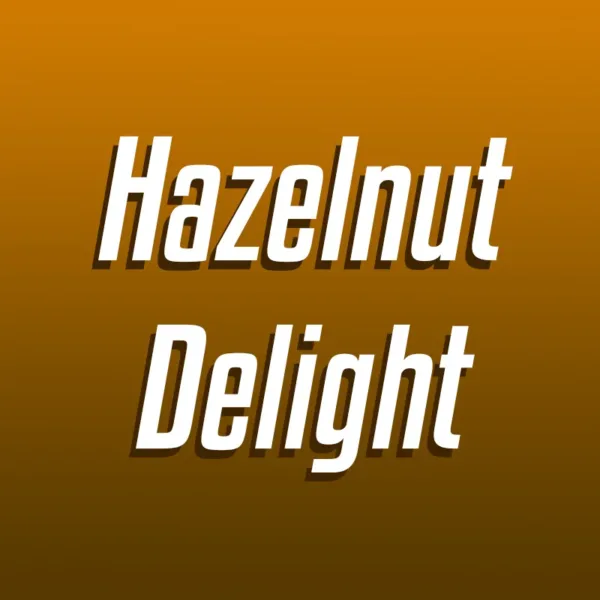 Hazlenut Delight over brown background