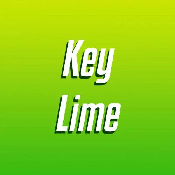 Word"key Lime"over green background