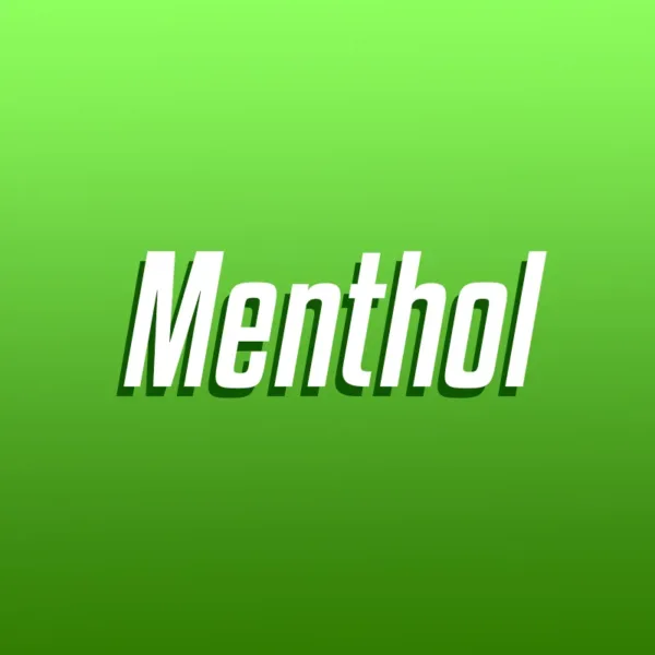 Menthol over green background