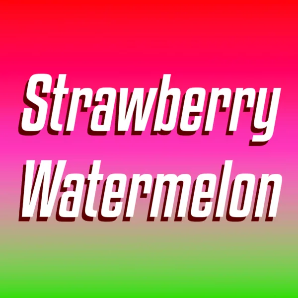 Strawberry Watermelon over coloured background