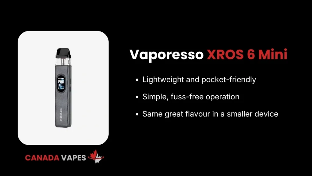 Vaporesso XROS 6 Mini Features
