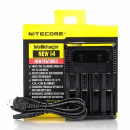 Nitecore intellicharger i4 smart battery charger with package contents