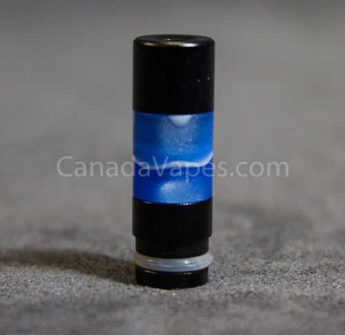 Black Acrylic Inlay Mouthpiece Blue